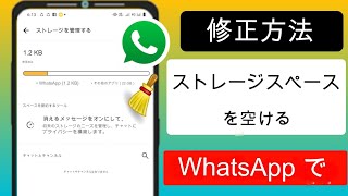 WhatsApp のストレージ スペースをクリアする方法 [upl. by Valentia]