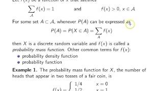 Probability mass functions [upl. by Adnilasor22]