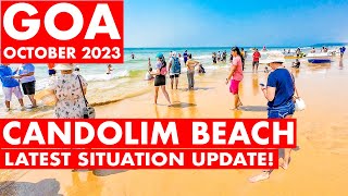 Goa  Candolim Beach  October  2023  Situation Update  Shacks Watersports Goa Vlog North Goa [upl. by Allin]