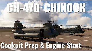 Miltech CH47 Chinook  Cockpit Preparation and Engine Start [upl. by Gerstein947]