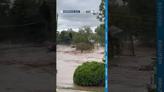 House Swept Away in Severe Tunnel Road Flooding [upl. by Osnohpla]