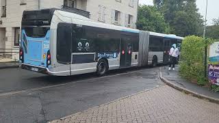 Départ dun HeuliezBus GX 437 Diesel Kéolis n°222038 à gare de Brunoy sur la ligne C [upl. by Huan]