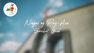 Jamie Rivera feat 92AD  Ningas ng PagAsa Score Sheet Guide [upl. by Aisela]