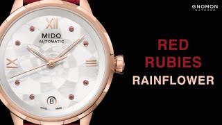 Mido Rainflower Rose Gold Red Ladies Ref M0432073611800 [upl. by Eanrahc]