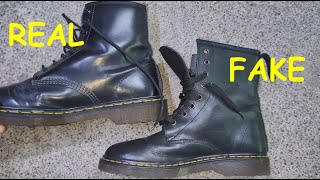 Dr Martens boots real vs fake How to spot original Doc Martens 1460 boots [upl. by Nitsyrk948]