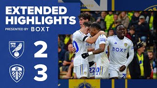 Extended highlights  Norwich City 23 Leeds United  EFL Championship [upl. by Notsniw]