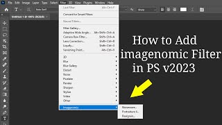 How to Add Imagenomic FilterPlugin in Photoshop  Realgrain  Portraiture  Noiseware [upl. by Meeharb]