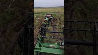 John Deere harvesting reels trending farming folksong harvester harvesting tractor paddy [upl. by Ative187]