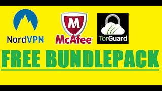 Free Software BUNDLEPACK  NordVPN McAfee TorGuard 2 [upl. by Aimaj]