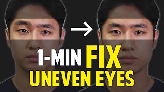 Fix Uneven Eyes｜Facial Asymmetry in 1Minute｜Balancing Exercise [upl. by Thorr]