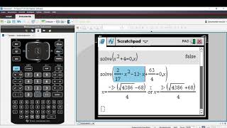 Lineare und quadratische Gleichungen und Ungleichungen lösen mit dem TI Nspire CX CAS [upl. by Suoilenroc834]