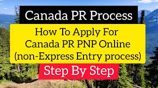 Canada PR PNPHow To Apply For Canada PR Online PNP [upl. by Relyuhcs]