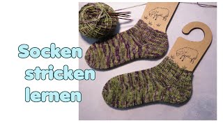 Socken stricken leicht gemacht TEIL 1 Bündchen verstärkte Ferse [upl. by Frazer121]