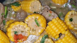 😋 COW HEEL SOUP with LOCAL CORN 🍲 😋 food foodie caribbeanfood fypシ゚viral cooking [upl. by Theta]