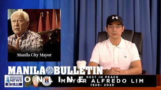 Manila Mayor Isko Moreno grieves the death of former city mayor Alfredo Lim [upl. by Allan]