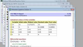 Solving ODEs using Polymath [upl. by Eilssel559]