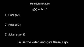 Function Notation [upl. by Kho]