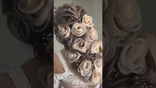 the best hair braid styles  bridal hair styles قصات شعر العروس shortvideo trending [upl. by Kotz81]