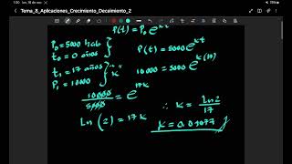 Tema8EcuacionesDiferencialesAplicacionesCrecimientoDecaimiento2 [upl. by Ahsito218]