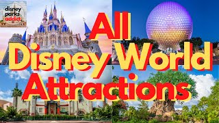 Walt Disney World ATTRACTION GUIDE  All Rides in All Four Parks  2021  Orlando Florida [upl. by Najram]