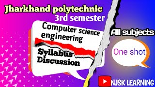 Diploma 3rd sem syllabus Discussion Computer science engineeringJharkhand polytechnic One Shot [upl. by Saylor]