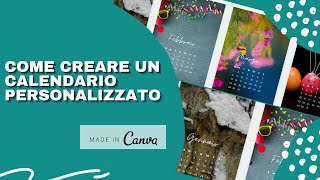 Creare Un Calendario Personlizzato con Canva  Tutorial Canva Italiano [upl. by Nossyla]