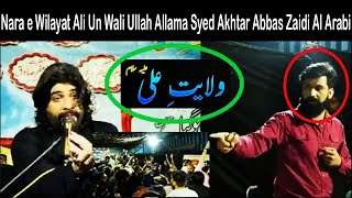 Nara e Wilayat Ali Un Wali Ullah  Allama Syed Akhtar Abbas Zaidi Al Arabi [upl. by Cad]