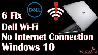 Dell Laptop WiFi Not Working Windows 10  6 Fix [upl. by Ahsayn214]