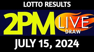 Lotto Result Today 200 pm draw July 15 2024 Monday PCSO LIVE [upl. by Koziarz]