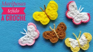 🦋Como TEJER MARIPOSA a CROCHEMariposa TEJIDO a CrochetButterfly crochetCrochet butterfly tutorial [upl. by Lorola]