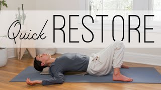 Quick Restorative Yin  Gentle Yoga Practice [upl. by Elimaj]