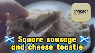 🏴󠁧󠁢󠁳󠁣󠁴󠁿 Square sausage lorne and cheese breakfast toastie using a crimpit sandwich maker recipes [upl. by Mccallum]