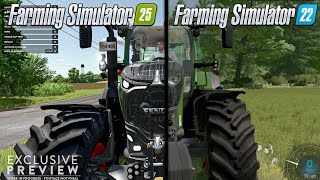 Farming Simulator 25 VS Farming Simulator 22  Tractors and gameplay Comparison [upl. by Sidwohl]