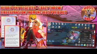 Ragnarok M Eternal Love  Hybrid Phy Begetter Crazy Throw Fire Expansion Homunculus PVE Build [upl. by Nickelsen]