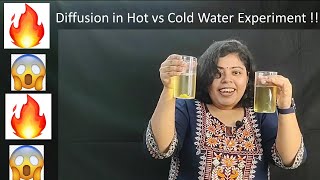 Diffusion in Hot vs Cold water Experiment 2  Matter in our surroundings  Science Ncert 9  chap 1 [upl. by Hollington]