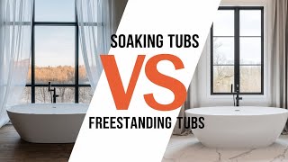 What are freestanding bathtubs Soaking Tub Vs Freestanding tubs [upl. by Anialad]