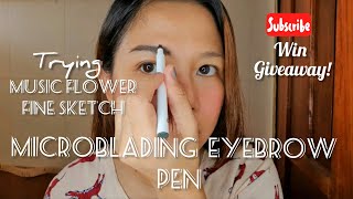 MICROBLADING EYEBROW PEN  Music Flower Fine Sketch microbladingeyebrowpen musicflower [upl. by Aenahs]