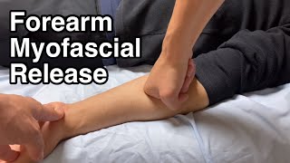 Myofascial release for stiff forearm [upl. by Kyl]