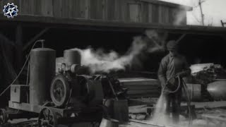 Inside a 1918 Lumber Mill Introducing Spray Painting to Timber Production LumberMill 1918Industry [upl. by Rieger]