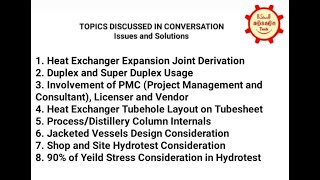 IampS DuplexSuper Duplex Usage Tubesheet Tubehole Layout Column Internals Shop and Site Hydrotest [upl. by Rivkah109]