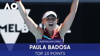 Paula Badosas Top 10 Points  Australian Open [upl. by Reivad]