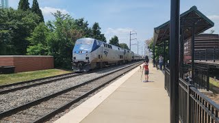 Amtrak Crescent Train 20 arrives during Manassas Railway Festival [upl. by Asyl]