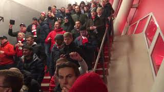 SI SENOR BOBBY FIRMINO SONG  LFC FANS CELEBRATING OUTSIDE THE ALLIANZ  Liverpool FC Chants [upl. by Eiba]