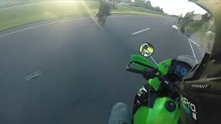 Ninja 650r Speed wobble crash [upl. by Jonati]