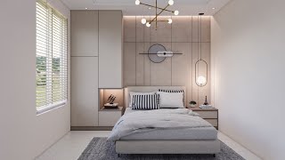 Sketchup interior design 54 Make a bedroom design and rendering by enscape [upl. by Speroni]