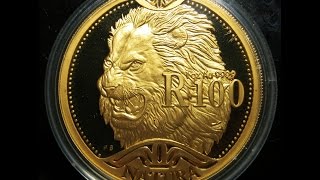 South Africa Suid Afrika Natura Proof Set 2003 Lion 999 Gold Rand Ounce [upl. by Ariel693]