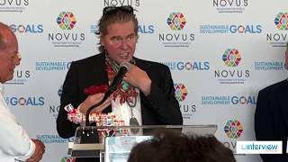 Val Kilmer Struggles To Speak At Novus Summit After Cancer Scare [upl. by Neelloj919]