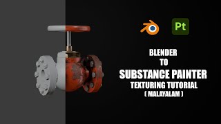 Substance Painter Texturing tutorial  Malayalam   Blender to Substance painter [upl. by Eenattirb]