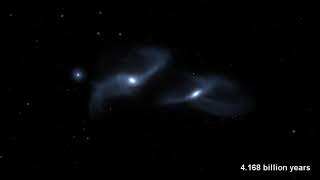 When galaxies collide Milky Way and Andromeda collision simulation [upl. by Dahs]