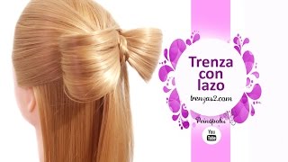 Peinados Faciles y Rapidos con Trenza de Lazo para Niñas [upl. by Goodspeed]